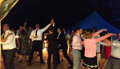 Ben and Kasey's wedding reception at Mountain House on Sunday River. Maine Wedding Band Every Other Sunday